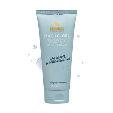 Abundant Natural Health Mag I.C. Magnesium Gel With Cucumber Stem Cells - Fast Muscle Relief, Soothing, Stingless, Safe For Sensitive Skin, Fragrance-, 200Ml