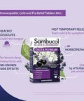 Sambucol Cold And Flu Relief Quick Dissolve Tablets Black Elderberry 30 Tb - Buy Packs And Save (Pack Of 4)