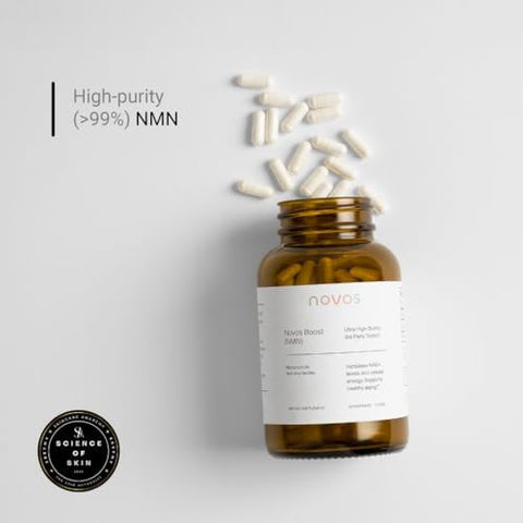 Novos Boost NMN Contains 250 mg of HighPurity NMN 60 Capsules Supports Cellular Repair and DNA Protection Boosts NAD+