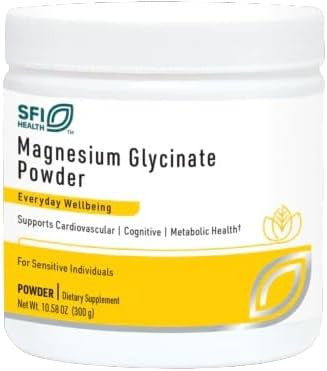 Klaire Labs SFI Health Magnesium Chelate Powder - Fast-Dissolving 200 Milligrams High Absorption TRAACS Bisglycinate Vegetarian & Hypoallergenic 120 Servings 300 Grams