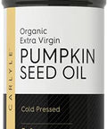 Carlyle Pumpkin Seed Oil 16oz Organic Cold Pressed | Extra Virgin | Vegetarian, Non-GMO, Gluten Free | Safe for Cooking | Great for Hair and Face