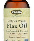Flora Flax Oil Coldpressed Unrefined Organic Flax Seed Oil Contains Omega3 & Omega6 Nongmo & Gluten Keep Chilled 32 Fl. Oz. Amber Glass Bottle