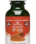 SweetLeaf Sweet Drops Flavored Stevia Liquid Sweetener Organic Stevia Extract Zero Calories Gluten Free Keto Friendly Non GMO Natural Flavors Sugar Alternative Cinnamon 2 Fl Oz (Pack of 1)