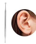 Yosoo Health Gear Tip Acupuncture Dual Head Ear Acupuncture Stainless Steel Manual Body Point Probe Pen Deep Tissue Massage Portable Self Massage Acupressure Bar Relief Pain Treatment Tool