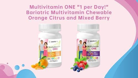 BariatricPal Multivitamin ONE 1 per Day! Bariatric Multivitamin Chewable with 45mg Iron Mixed Berry (30 Count)