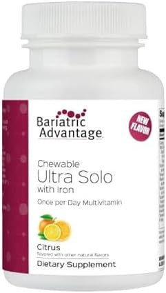 Bariatric Advantage Chewable Ultra Solo With Iron Citrus 30 Count And Calcium Citrate Chewy Bites 500 Mg Assorted Fruit Flavor90 Count
