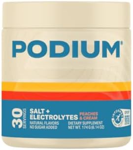 Podium Nutrition Training Salt + Electrolytes Powder Blue Raspberry Post Workout Hydration & Muscle Recovery Support Electrolyte Drink Magnesium Potassium Calcium & Sodium Salts 30 Servings