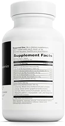 Davinci Labs Potenc Support Immune System Function & Collagen Health Vitamin C Calcium Magnesium Zinc Potassium Manganese & Bioflavonoids Vegetarian Gluten 90 Tablets