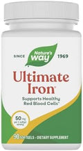 Naturea A' A" S Way Ultimate Iron Healthy Red Blood Cells 50 Mg Per Serving GlutenFree 90 Softgels