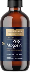 Quicksilver Scientific Liposomal Magtein Magnesium Supplement for Brain Function Support Stress Sleep and Memory Support GlutenFree SugarFree and Vegan 15.2 fl oz (30 Servings)