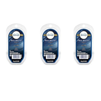Febreze April Fresh Wax Melts 3 Packs Of 6 Wax Melt Warmer Cubes Per Pack Each Pack Is 2.5 Oz Of Air Freshener (Ocean)