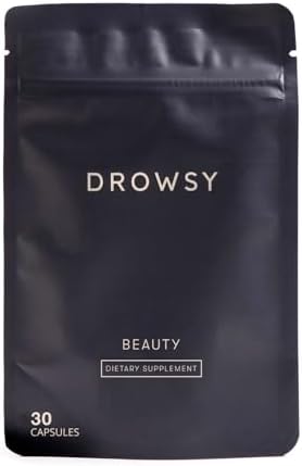 Drowsy Daily Radiance Duo Set " Day & Night Beauty Supplements " Collagen Hyaluronic Acid & Vitamin C For Skin Support And Sleep Capsules With Magnesium Ltryptophan & Ltheanine For Relaxation