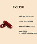 Micro Ingredients Coq10 400 Mg Per Serving 240 Softgels Made With Coconut Mct Oil Coenzyme Q10 (Ubiquinone) Non-Gmo