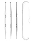 Aysatogc Acupuncture Pen Facial Reflexology Massage Tool Ear Acupressure And Body Point Probe Pen For Face Body Muscle Relax Feet Legs Arms Shoulders Neck Back Stainless Steel 3 Pieces