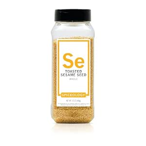 Olive & Vine White Sesame Seeds, Nutty Flavor, For Baking & Cooking, Rich Tradition, Authentic Taste, For Global Recipes (2.28 Ounce)