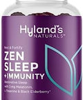 Hyland'S Rest And Fortify Zen Sleep Aid And Immune Support 42 Vegan Gummies With Melatonin And Ltheanine For Sleep Support And Organic Black Elderberry Vitamin C And Zinc