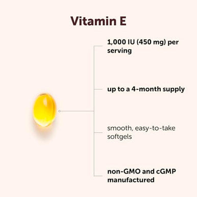 Micro Ingredients Vitamin E 1000 Iu (450 Mg) Per Serving 240 Softgels Daily Vitamin E Supplement 4-Month Supply Non-Gmo Gluten Free