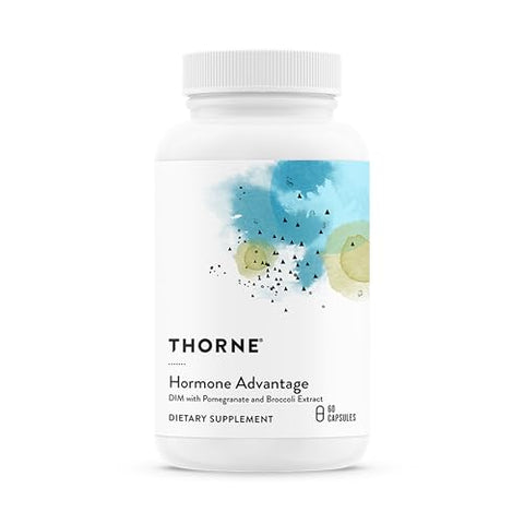 Thorne - Hormone Advantage - Estrogen Support & Hormone Balance For Men & Women - Featuring Dim & Pomegranate Extract - Gluten Dairy & Soy-Free 60 Servings