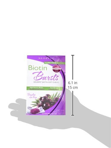 Neocell Laboratories Biotin Bursts Chewable Acai Berry High Potency 30 Count (Pack Of 2)