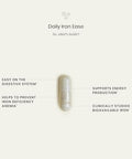 Perelel Daily Iron Ease 15MG Iron Supplements with Magnesium Vitamin C and Vitamin B12 for Nutrient and Energy Support Capsules for Women and Men Soy Dairy and Gluten Non GMO 30 Pills