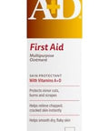 A+D First Aid Multipurpose Healing Ointment Moisturizing Skin Protectant For Dry Cracked Heels Elbows Hands And Lips Protects Minor Cuts Burns & Scrapes " 4 Oz Tube
