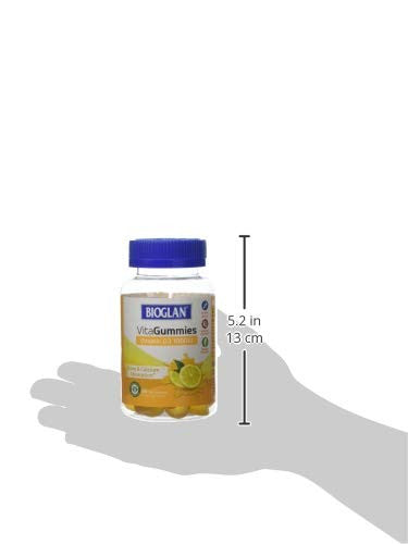 Bioglan Vitagummies | High Strength Vitamin D3 | Vegetarian Friendly | Delicious lemon flavour | 60 Chewy Gummies