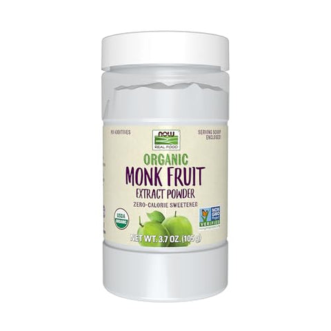 NOW Foods, Organic Monk Fruit Extract Powder, Zero-Calorie, 3.7 oz