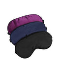 Hochoek Silk-Sleep-Mask Eye-Mask Eye-Cover Eyeshade - 100% Silk Soft Adjustable Strip(Black+Dark Blue+Purple)