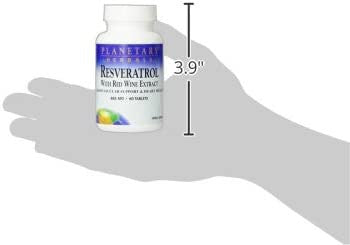 Planetary Herbals Resveratrol Extract with Red Wine Tablets, 60 Count
