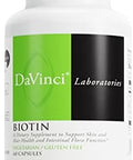 Davinci Labs Biotin Supports Skin & Hair Health Intestinal Flora Function Dietary Supplement With Vitamin C & Calcium As Ca Carbonate Vegetarian Gluten 60 Capsules