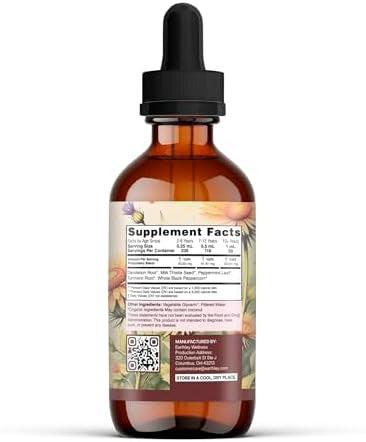 Earthley Wellness Liver Love Herbal Liver Health and Detox Support Natural Liver Function Support All Natural Organic Ingredients Like Turmeric Root Dandelion Root