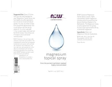 Now Foods Solutions Magnesium Topical Spray From The Ancient Zechstein Seabed Highly Concentrated 8 Fl Oz (Pack Of 1)