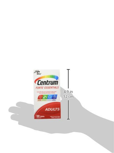 Centrum Forte Essentials Complete Multivitamin & Mineral Supplement Adults 100 Tablets