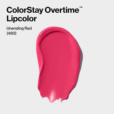 Revlon Liquid Lipstick With Clear Lip Gloss Colorstay Overtime Lipcolor Dual Ended With Vitamin E 480 Unending Red 0.07 Fl Oz