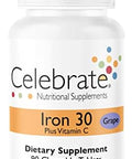 Celebrate Vitamins Bariatric Bundle CelebrateONE Multivitamin Iron with Vitamin C Chewables and Balance Probiotic + Prebiotic Essential Nutrition and Digestive Support for WLS Recovery