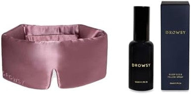 Drowsy Deep Sleep Bundle Sleep This Season. Luxury Silk Sleep Mask Drowsy Damask Rose Sleep Mask And Drowsy Deep Sleep Sos Pillow Spray