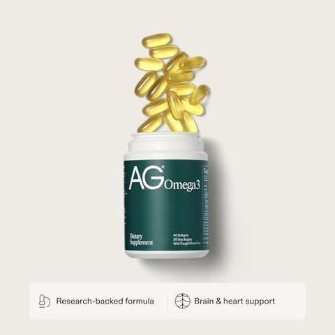 Ag1 Omega 3 Fish Oil Softgels " 2000Mg Epa & Dha From Wildcaught Fish Supports Heart Brain & Joint Health 90 Capsules Athletic Greens Supplement