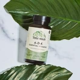 TERRA ORIGIN ADK Essential Vitamin Supplement 60 Liquid Capsules High Potency Vitamin A D 5000 IU K1 and K2 Non GMO Gluten Free Vegan Made in USA