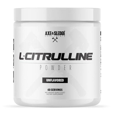 Axe & Sledge Basics Citrulline 5G Pure Citrulline Unflavored 40 Servings Boost Nitric Oxide Production L-Citrulline Supplements For Men & Women - Stamina Performance & Endurance For Workouts