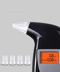 Tyenaza Breath Alcohol Tester Black Portable Sensitive High Accuracy Air Blowing Alcohol Tester With 5 Mouthpieces For Personal & Professional Use
