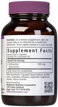 Bluebonnet Nutrition Lglutamine 500Mg Supports Immune Function Nitrogen Transporter Soy & Gluten Nongmo Kosher Vegan 50 Vegetable Capsules White 50 Count