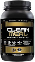 Kaged Muscle Clean Meal; Meal Replacement Shake with Whey Protein Isolate, Clean Carbs, MCT Oil Fats, Organic Vitamins and Minerals, Vanilla Cake, 20 servings