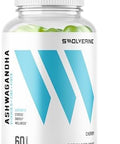 Swolverine Ashwagandha Vitamin Gummies Zinc Vitamin D Relax Sleep Strength Nongmo Vegan Cherry (60 Count)