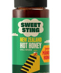Sweet Sting Manuka Hot Honey Ã¢â‚¬â€œ Wild New Zealand Honey Infused with mild Chili Heat | 11.6 oz Squeeze Bottle | Gourmet Drizzle for Cheese Boards, Pizza, Wings, Cocktails | No Corn Syrup, Gluten-Free