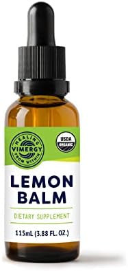 Vimergy USDA Organic Lemon Balm Tincture Herbal Supplement Can be Used in Tea Non GMO Alcohol Free