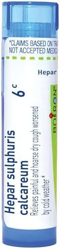 Boiron Hepar Sulphuris Calcareum 6 Homeopathic Medicine For Cough 80 Pellets