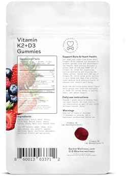 Barker Wellness Vitamin BComplex and Vitamin D3 + K2 Gummies Bundle