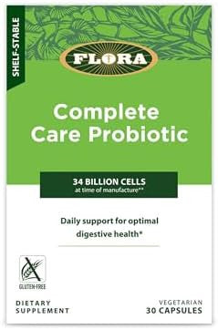 Flora Complete Care Probiotic 34 Billion Cells Supports Immune & Digestive Health Contains Lactobacillus Acidophilus & More Gluten & Nongmo 30 Vegetarian Capsules
