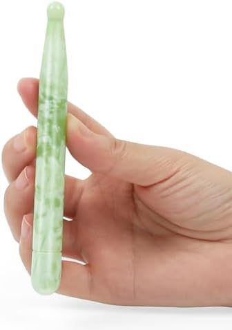 Leosense Jade Acupressure Pen - Deep Tissue Trigger Point Massage Therapy Tool - Reflexology Pressure Point Meridian Massager For Full Body Relax Natural Jade Stone Facial Massage Beauty Pen