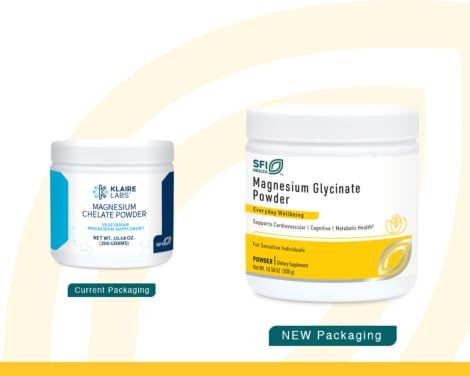 Klaire Labs Sfi Health Magnesium Chelate Powder - Fast-Dissolving 200 Milligrams High Absorption Traacs Bisglycinate Vegetarian & Hypoallergenic (120 Servings 300 Grams)